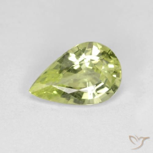 0.89ct Natürlicher hellgrünlich-gelb Chrysoberyll, Birnenform, VVS