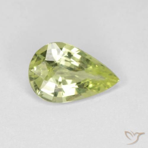 9,17 ctw natürlicher hellgrünlich-gelb Chrysoberyll, Birnenform, VVS