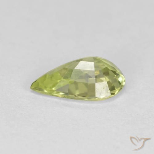 9,17 ctw natürlicher hellgrünlich-gelb Chrysoberyll, Birnenform, VVS