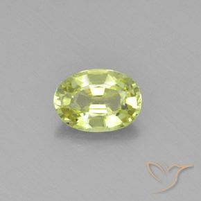 1.00ct Natürlicher hellgelb Chrysoberyll, Oval, VVS