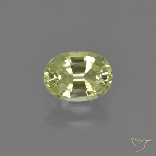 1.01ct Natürlicher grünlich-gelb Chrysoberyll, Oval, VVS