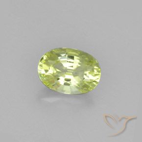 9,17 ctw natürlicher hellgelb Chrysoberyll, Oval, VVS