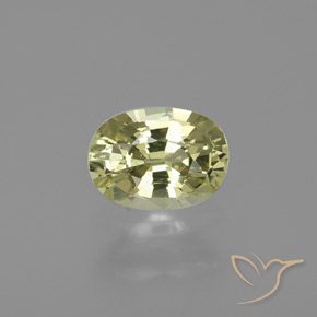 1.00ct Natürlicher hellgrünlich-gelb Chrysoberyll, Oval, VVS-VS