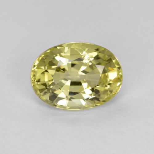 0,92 ctw natürlicher gelber Chrysoberyll, Oval Schliff, VVS-VS