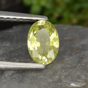 0,54 ctw natürlicher gelber Chrysoberyll, Oval Schliff, VVS
