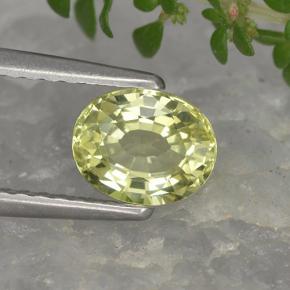 0,90 ctw natürlicher gelber Chrysoberyll, Oval Schliff, VVS
