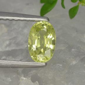 9,17 ctw natürlicher Mittelgelb Chrysoberyll, Oval Schliff, VVS