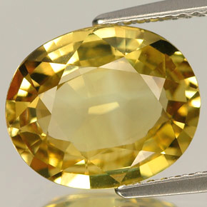 5,20 ctw natürlicher gelber Chrysoberyll, Oval Schliff, VVS