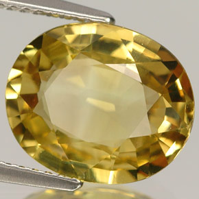 5,20 ctw natürlicher gelber Chrysoberyll, Oval Schliff, VVS