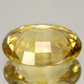 5,20 ctw natürlicher gelber Chrysoberyll, Oval Schliff, VVS
