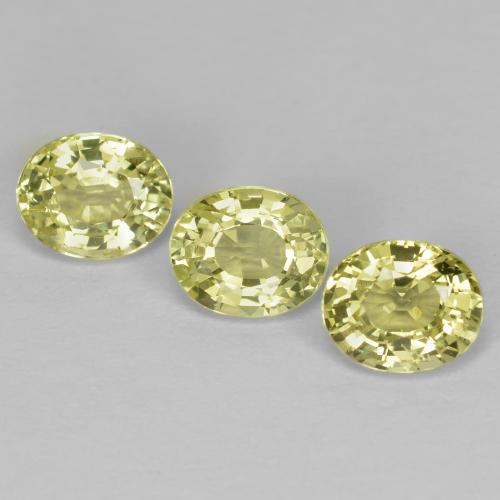 1,58 ct natürliche gelber Chrysoberyll-Edelsteine, Oval Schliff, VVS-VS