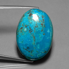 36,15 ctw natürlicher mehrfarbiger Chrysokoll, Oval Schliff, Lichtundurchlässig