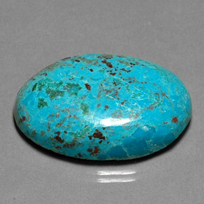 26,90 ctw natürlicher mehrfarbiger Chrysokoll, Oval Schliff, Lichtundurchlässig