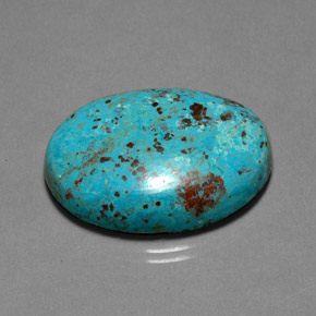 25,30 ctw natürlicher mehrfarbiger Chrysokoll, Oval Schliff, Lichtundurchlässig
