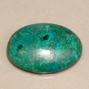 16,38 ctw natürlicher mehrfarbiger Chrysokoll, Oval Schliff, Lichtundurchlässig