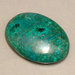 16,38 ctw natürlicher mehrfarbiger Chrysokoll, Oval Schliff, Lichtundurchlässig