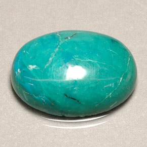8,90 ctw natürlicher grüner Chrysokoll, Oval Schliff, Lichtundurchlässig