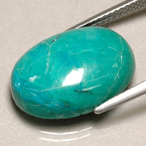 8,90 ctw natürlicher grüner Chrysokoll, Oval Schliff, Lichtundurchlässig