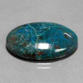 16,93 ctw natürlicher mehrfarbiger Chrysokoll, Oval Schliff, Lichtundurchlässig