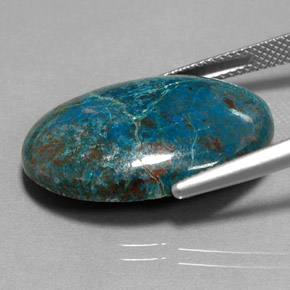 16,93 ctw natürlicher mehrfarbiger Chrysokoll, Oval Schliff, Lichtundurchlässig