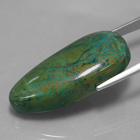 9,17 ctw natürlicher Mehrfarbig Chrysokoll, Ausgefallene Form, Lichtundurchlässig