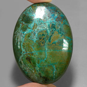 166,65 ctw natürlicher mehrfarbiger Chrysokoll, Oval Schliff, Lichtundurchlässig