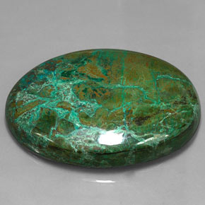 166,65 ctw natürlicher mehrfarbiger Chrysokoll, Oval Schliff, Lichtundurchlässig