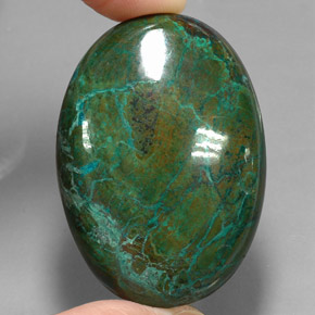 110,00 ctw natürlicher mehrfarbiger Chrysokoll, Oval Schliff, Lichtundurchlässig