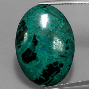 20,62 ctw natürlicher mehrfarbiger Chrysokoll, Oval Schliff, Lichtundurchlässig