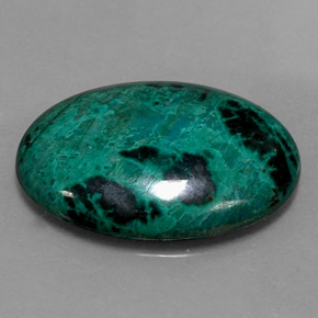 20,62 ctw natürlicher mehrfarbiger Chrysokoll, Oval Schliff, Lichtundurchlässig