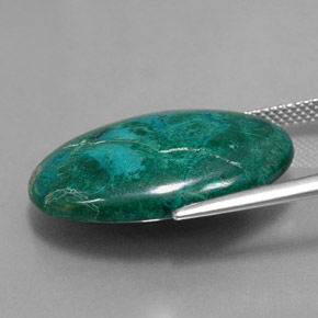 23,20 ctw natürlicher mehrfarbiger Chrysokoll, Oval Schliff, Lichtundurchlässig