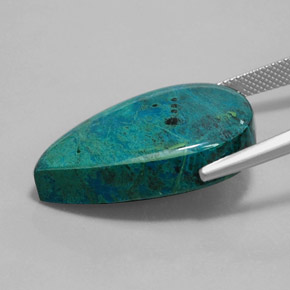 9,17 ctw natürlicher Mehrfarbig Chrysokoll, Birnenform, Lichtundurchlässig