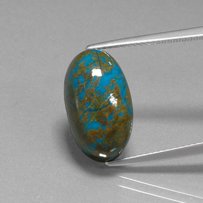 9,17 ctw natürlicher Mehrfarbig Chrysokoll, Oval Schliff, Lichtundurchlässig