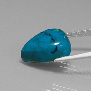 9,17 ctw natürlicher Mehrfarbig Chrysokoll, Birnenform, Lichtundurchlässig