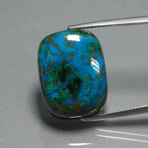 9,17 ctw natürlicher Mehrfarbig Chrysokoll, Kissenschliff, Lichtundurchlässig