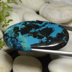 9,17 ctw natürlicher Mehrfarbig Chrysokoll, Oval Schliff, Lichtundurchlässig