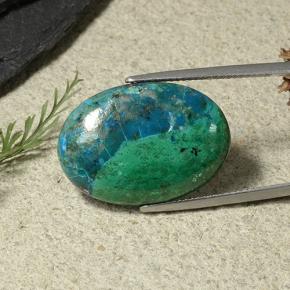 9,17 ctw natürlicher Mehrfarbig Chrysokoll, Oval Schliff, Lichtundurchlässig