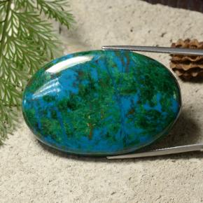 9,17 ctw natürlicher Mehrfarbig Chrysokoll, Oval Schliff, Lichtundurchlässig