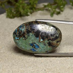 9,17 ctw natürlicher Mehrfarbig Chrysokoll, Oval Schliff, Lichtundurchlässig