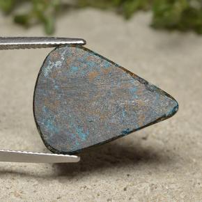 9,17 ctw natürlicher Mehrfarbig Chrysokoll, Birnenform, Lichtundurchlässig