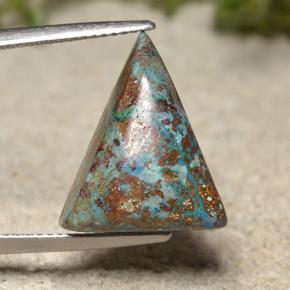 9,17 ctw natürlicher Mehrfarbig Chrysokoll, Trillion, Lichtundurchlässig