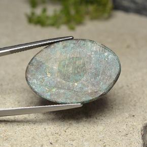 9,17 ctw natürlicher Mehrfarbig Chrysokoll, Oval Schliff, Lichtundurchlässig