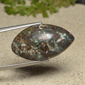 9,17 ctw natürlicher Mehrfarbig Chrysokoll, Marquise, Lichtundurchlässig