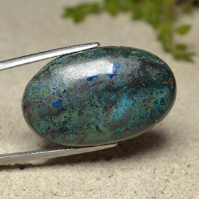 9,17 ctw natürlicher Mehrfarbig Chrysokoll, Oval Schliff, Lichtundurchlässig