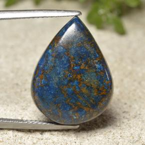 9,17 ctw natürlicher Mehrfarbig Chrysokoll, Birnenform, Lichtundurchlässig