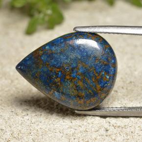 9,17 ctw natürlicher Mehrfarbig Chrysokoll, Birnenform, Lichtundurchlässig