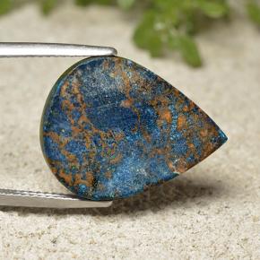 9,17 ctw natürlicher Mehrfarbig Chrysokoll, Birnenform, Lichtundurchlässig