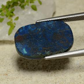 9,17 ctw natürlicher Mehrfarbig Chrysokoll, Kissenschliff, Lichtundurchlässig