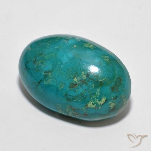 9,17 ctw natürlicher grün-blau Chrysokoll, Oval, Lichtundurchlässig