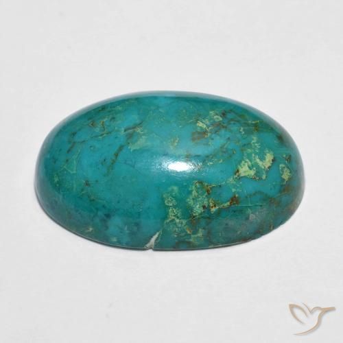 9,17 ctw natürlicher grün-blau Chrysokoll, Oval, Lichtundurchlässig